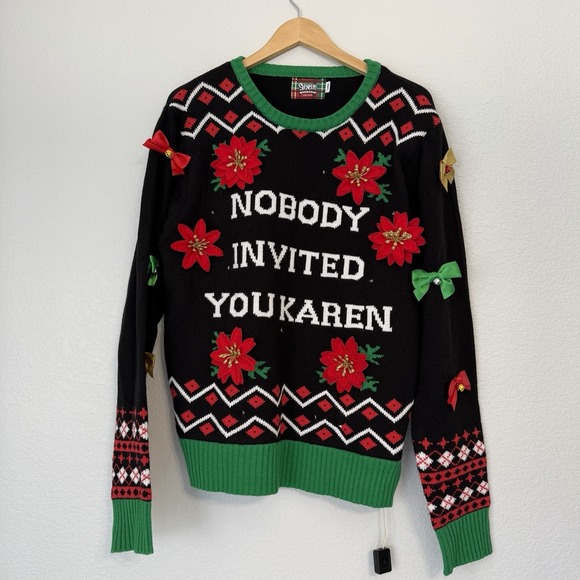 Spencers workshop Sweaters - Spencer's Workshop Nobody Invited You Karen Ugly Christmas Sweater Large